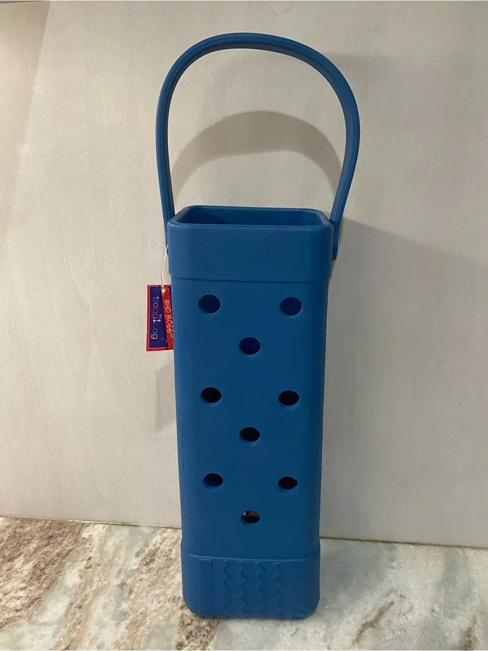 NWT BYO Bogg Bag Wine Tote Blue Insulated Carrier 4.25
